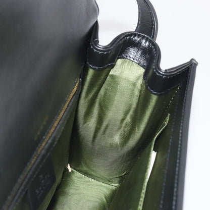Gucci GG Ring Leather, Black, Leather, Shoulder Bag