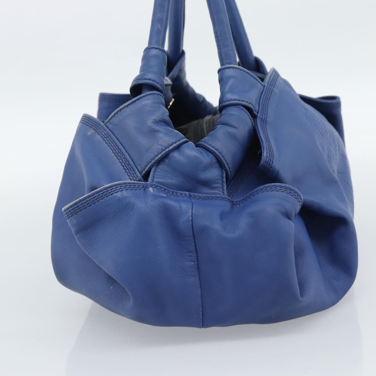 Loewe Anagram Logo Nappa Aire Hand Leather, Blue, Leather, Handbag