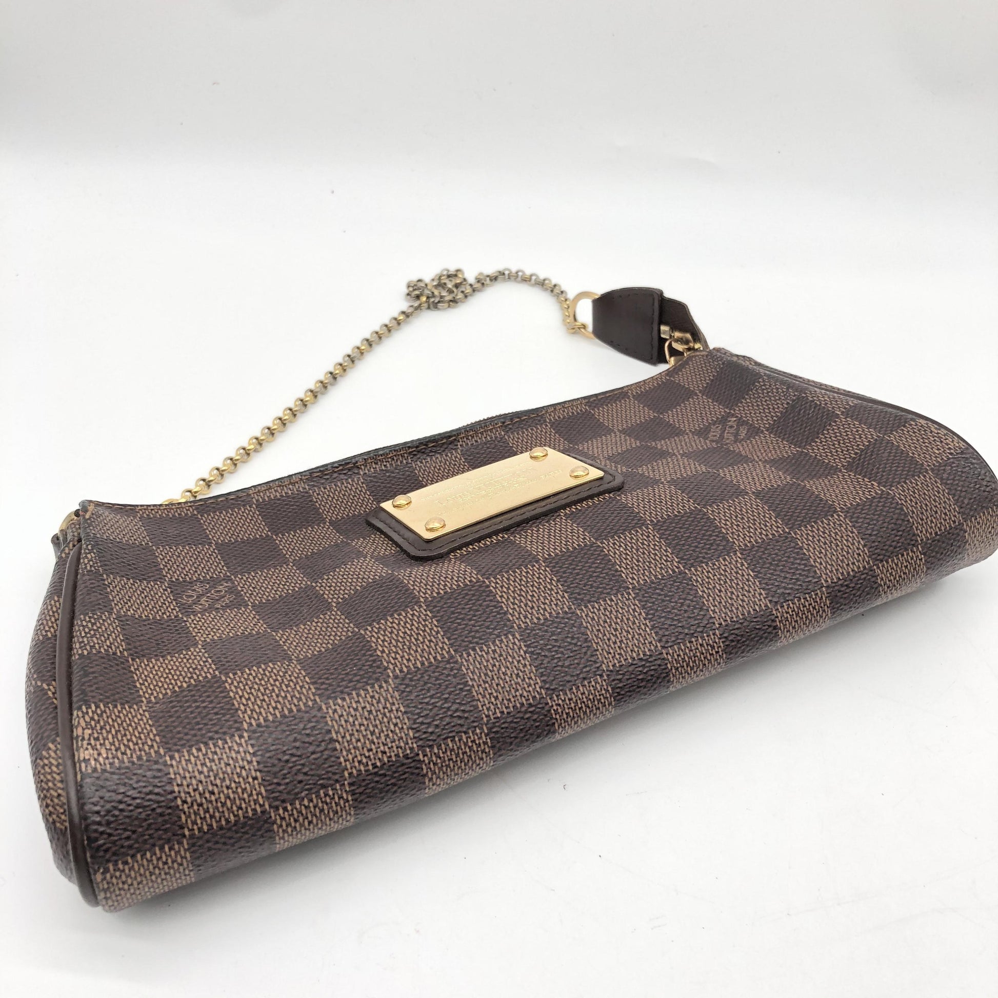 Louis Vuitton Eva Damier Ebene, Brown, Canvas, Shoulder Bag