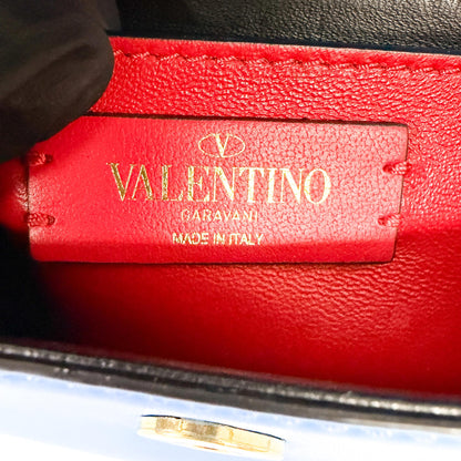 Valentino Garavani Supervee Leather, Blue, Leather, Crossbody Bag