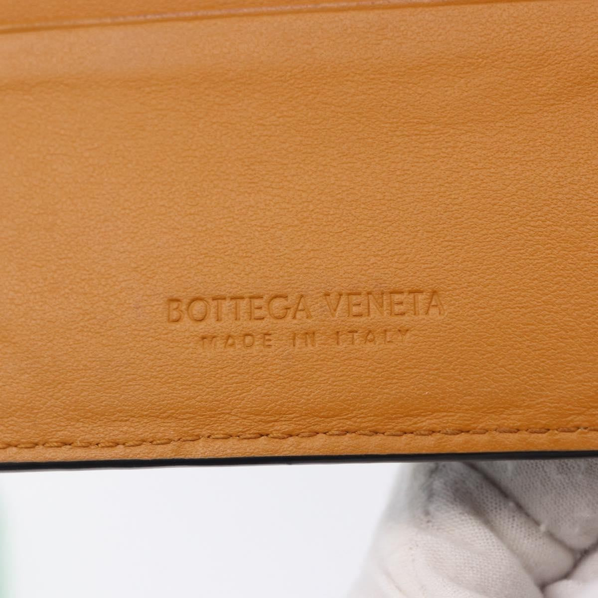 Bottega Veneta Bifold Card Holder Intercciato Leather, Navy, Leather, Card Holder