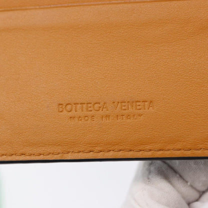 Bottega Veneta Bifold Card Holder Intercciato Leather, Navy, Leather, Card Holder