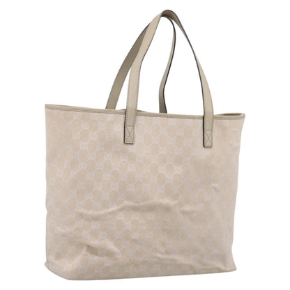 Gucci Open Tote GG Canvas and Leather, Beige, Canvas, Handbag