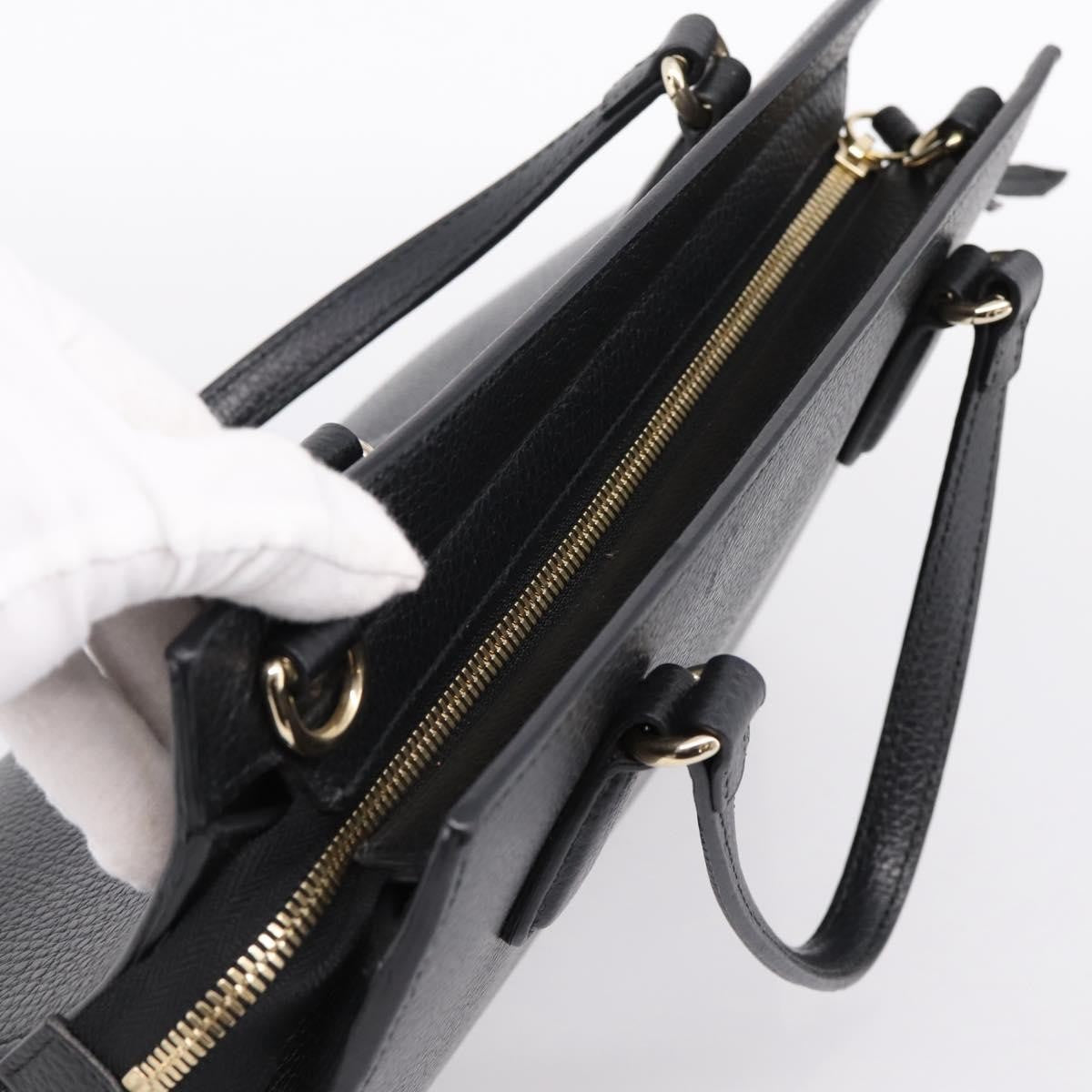 Gucci Soho Convertible Top Handle Satchel Leather, Black, Leather, Handbag