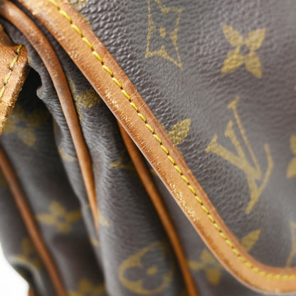 Louis Vuitton Saumur Canvas, Brown, Canvas, Shoulder Bag