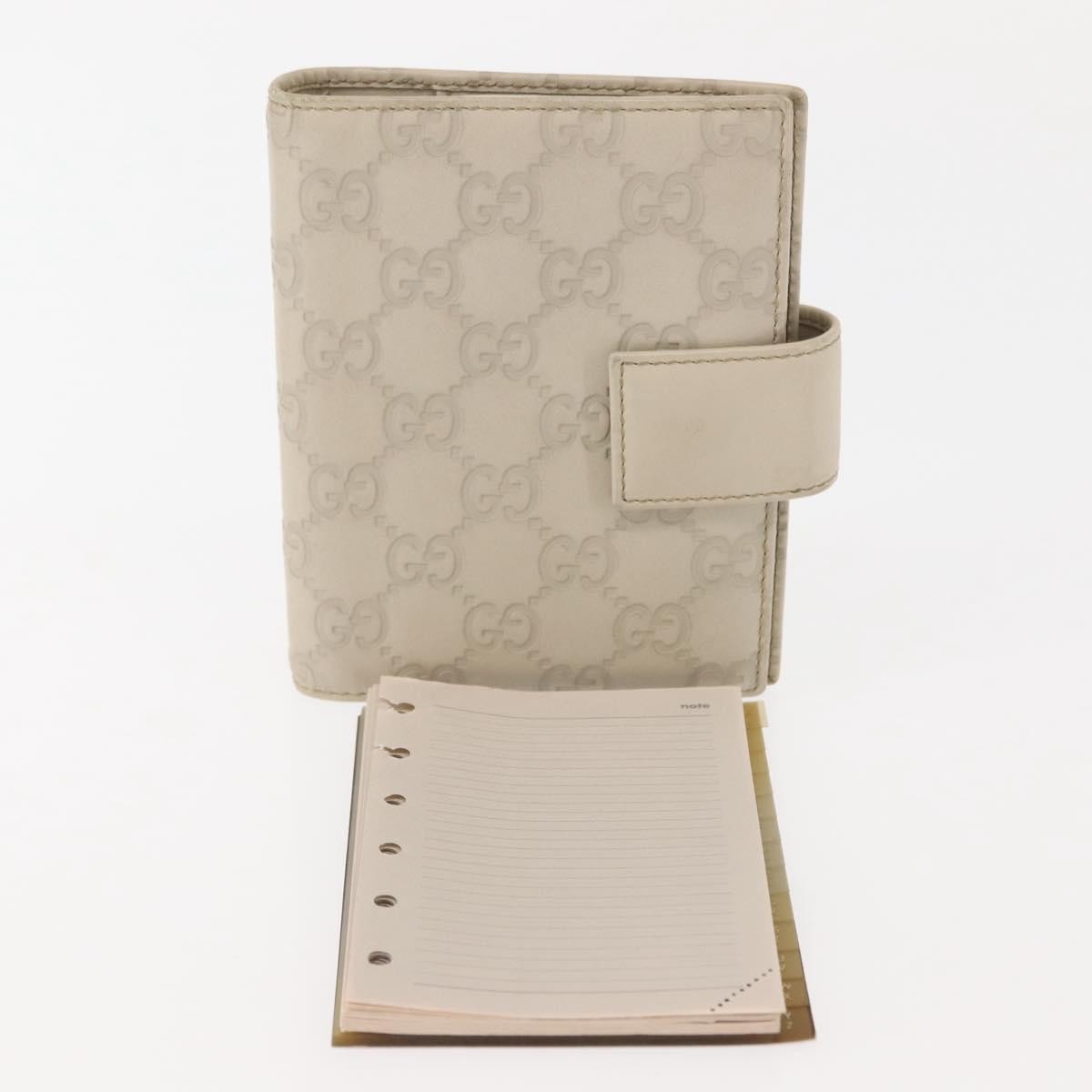 Gucci Ring Agenda Cover Guccissima Leather, Beige, Leather, Briefcase