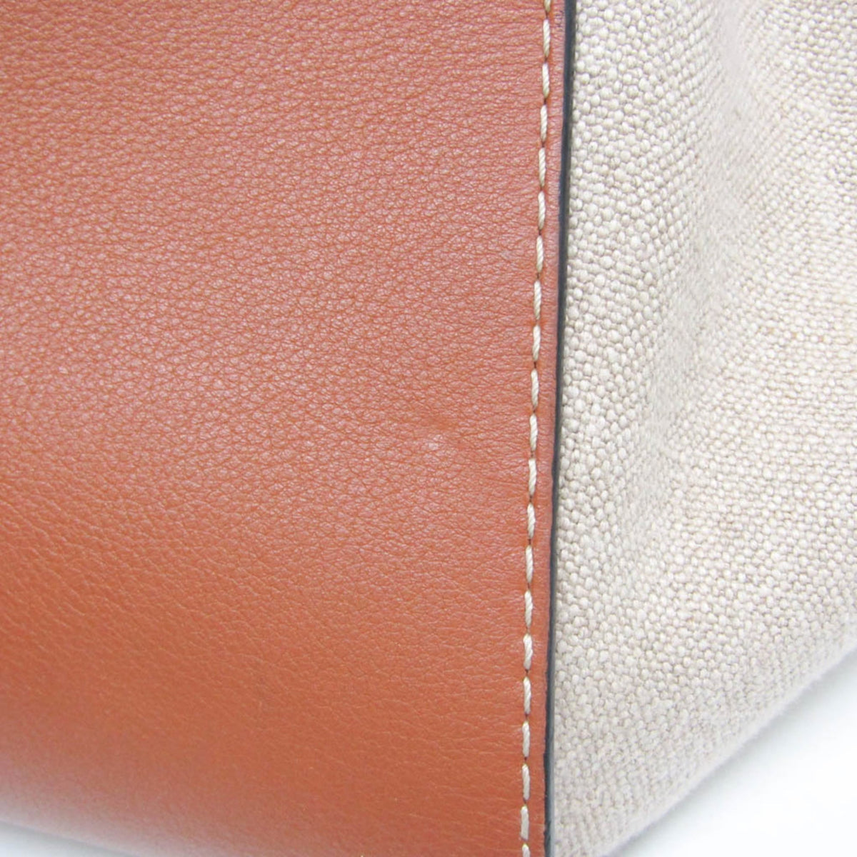 Loewe Hammock Leather and Canvas, Brown, Leather, Handbag