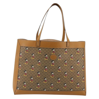 Gucci Disney Mickey Mouse Soft Open Printed Mini GG Coated Canvas, Beige, Canvas, Tote Bag