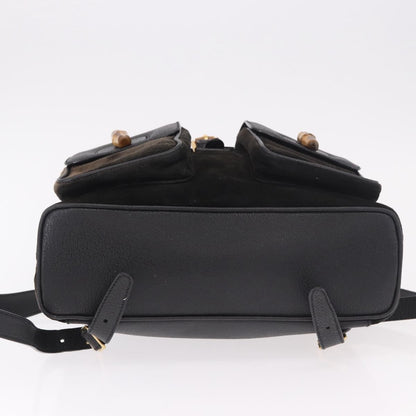 Gucci Vintage Bamboo Suede, Brown, Suede, Backpack