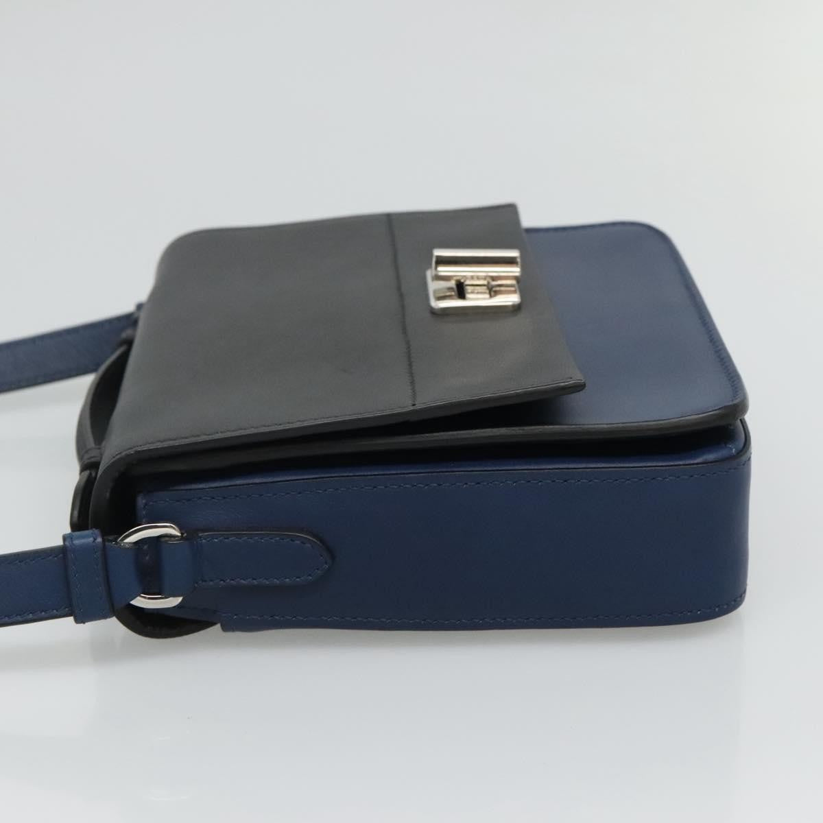 Bottega Veneta Turnlock Intrecciato Nappa, Black, Leather, Shoulder Bag