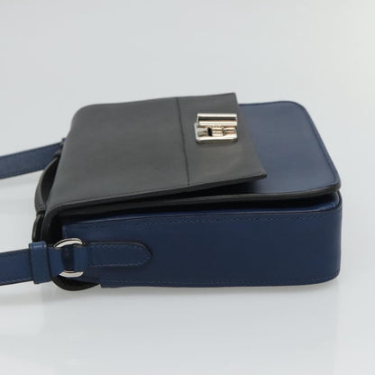 Bottega Veneta Turnlock Intrecciato Nappa, Black, Leather, Shoulder Bag