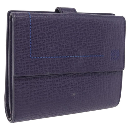 Loewe Anagram Trifold Flap Leather, Purple, Leather, Wallet