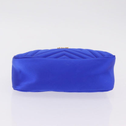 Stella McCartney Stella Star Camera Quilted Satin, Blue, Satin, Handbag