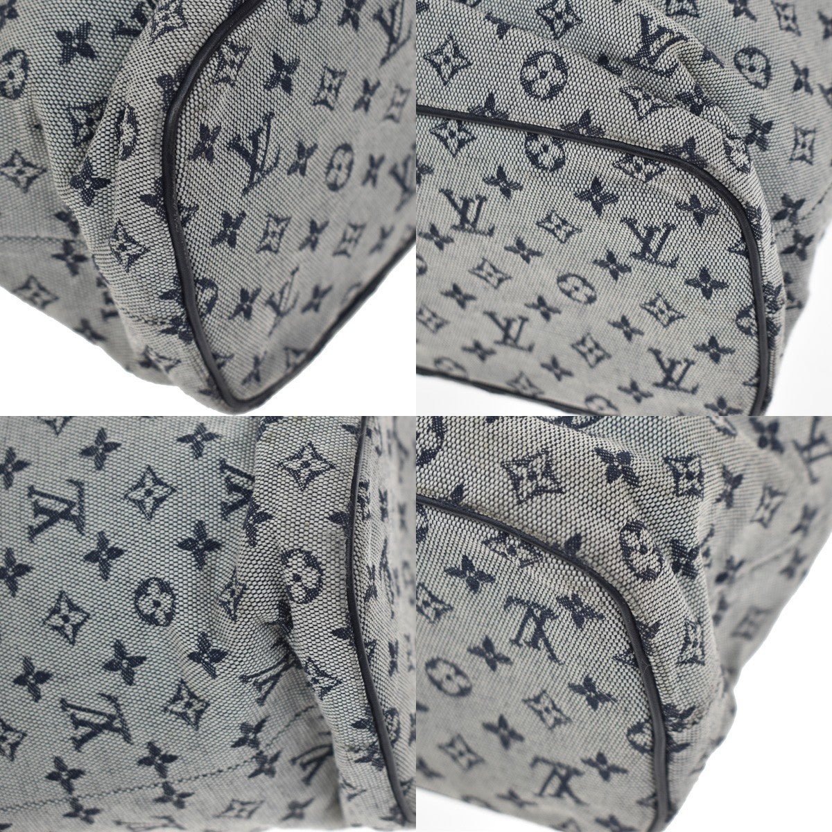 Louis Vuitton Lucille Mini Lin, Blue, Canvas, Handbag
