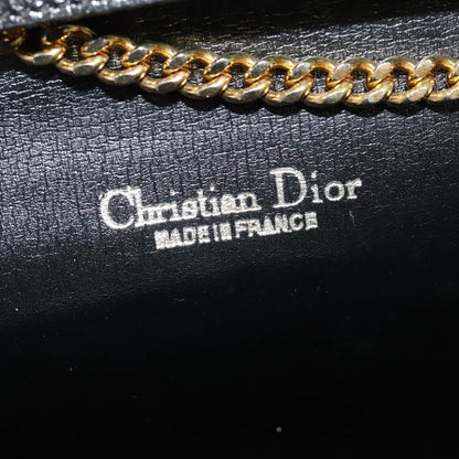 Christian Dior Vintage Trotteur Chain Canvas, Black, Canvas, Shoulder Bag