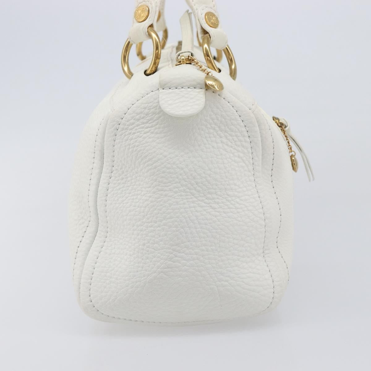 Celine Handbag Leather, White, Leather, Handbag