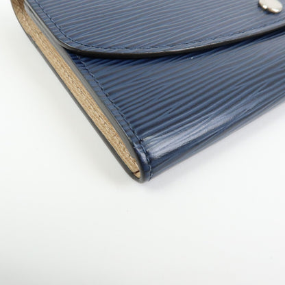 Louis Vuitton Emilie Epi Leather, Blue, Leather, Wallet