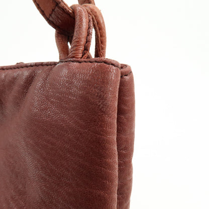 Loewe Anagram Leather, Burgundy, Leather, Tote Bag