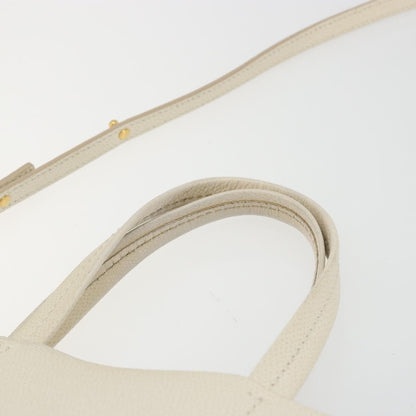 Celine Vertical Bi-Cabas Tote Leather, Beige, Leather, Tote Bag
