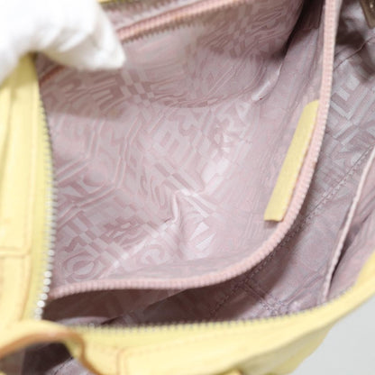Salvatore Ferragamo Gancini Leather, Yellow, Leather, Handbag