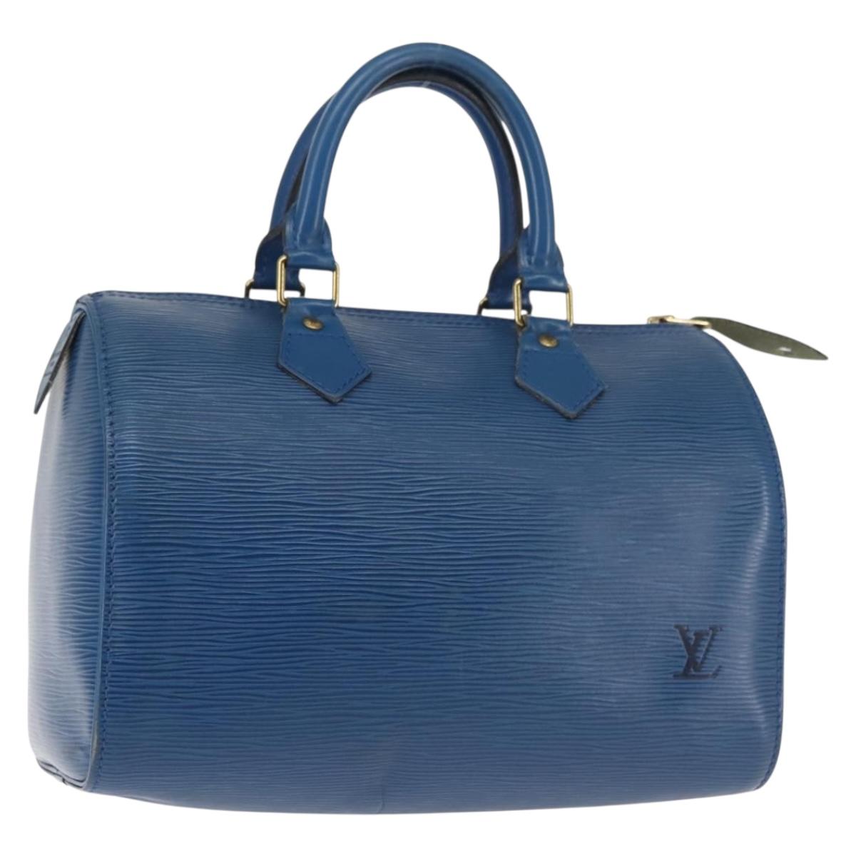 Louis Vuitton Speedy Mini HL Handbag Damier, BLUE, LEATHER, Handbag