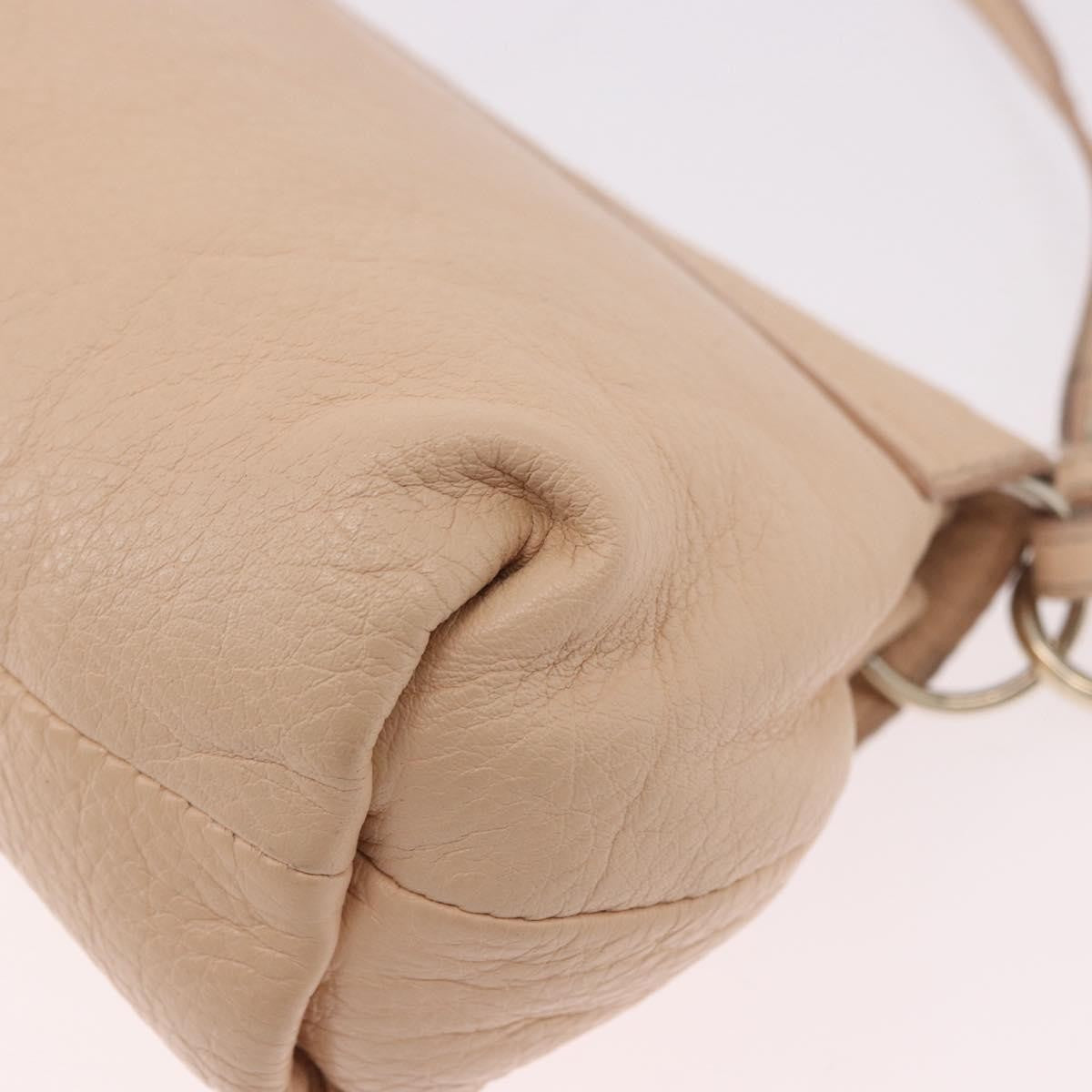 Chloe Lily Leather, Beige, Leather, Shoulder Bag