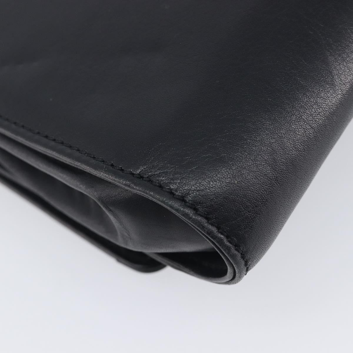 Celine Shoulder Leather, Black, Leather, Shoulder Bag