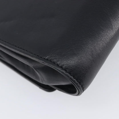 Celine Shoulder Leather, Black, Leather, Shoulder Bag