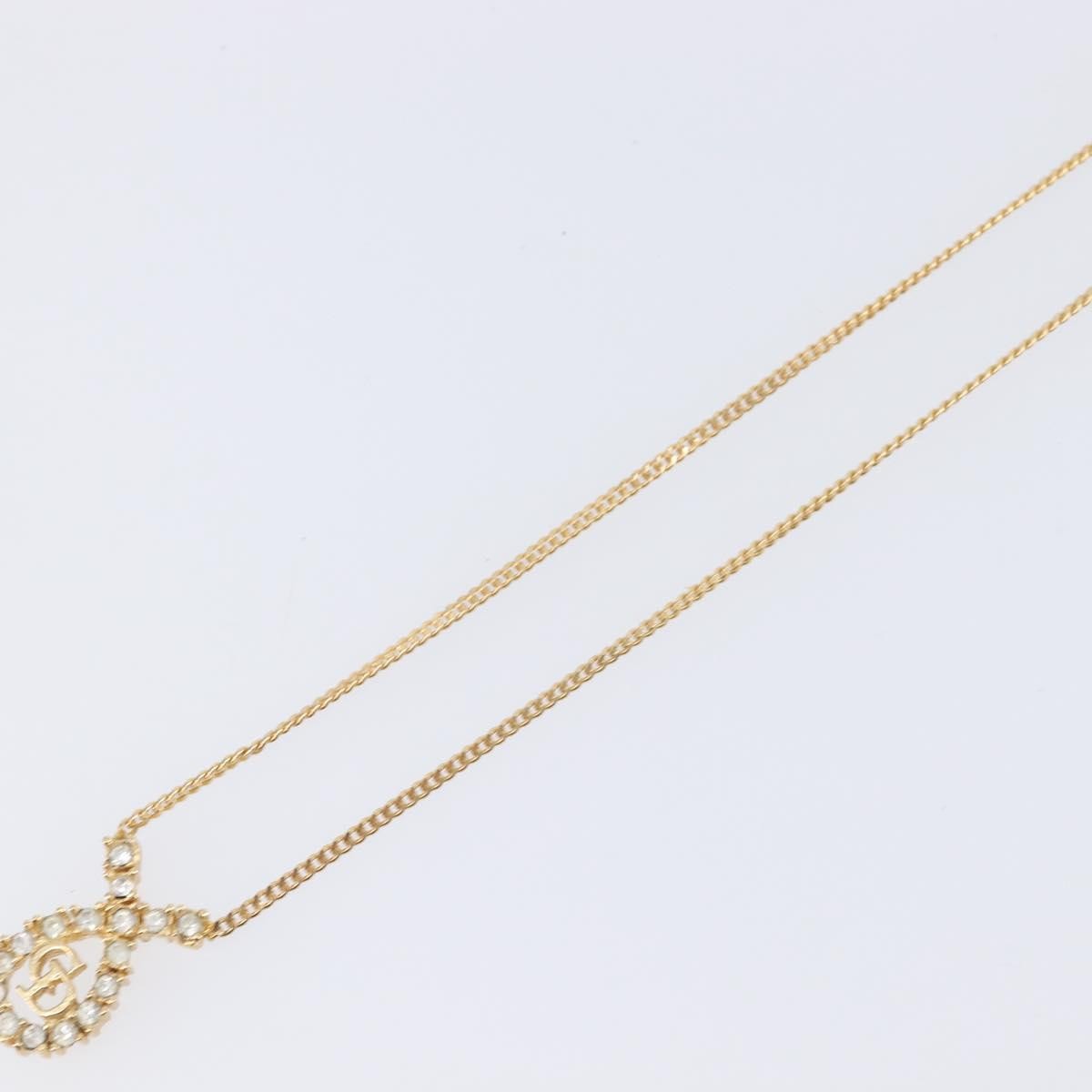 Christian Dior CD Long Metal with Beads, Gold, Metal, Necklace