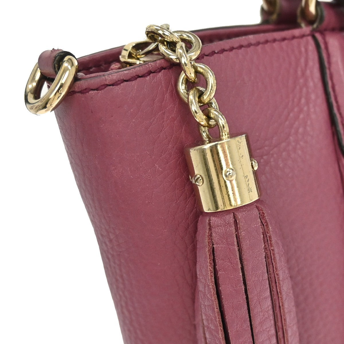 Gucci Soho Convertible Top Handle Leather, Purple, Leather, Handbag