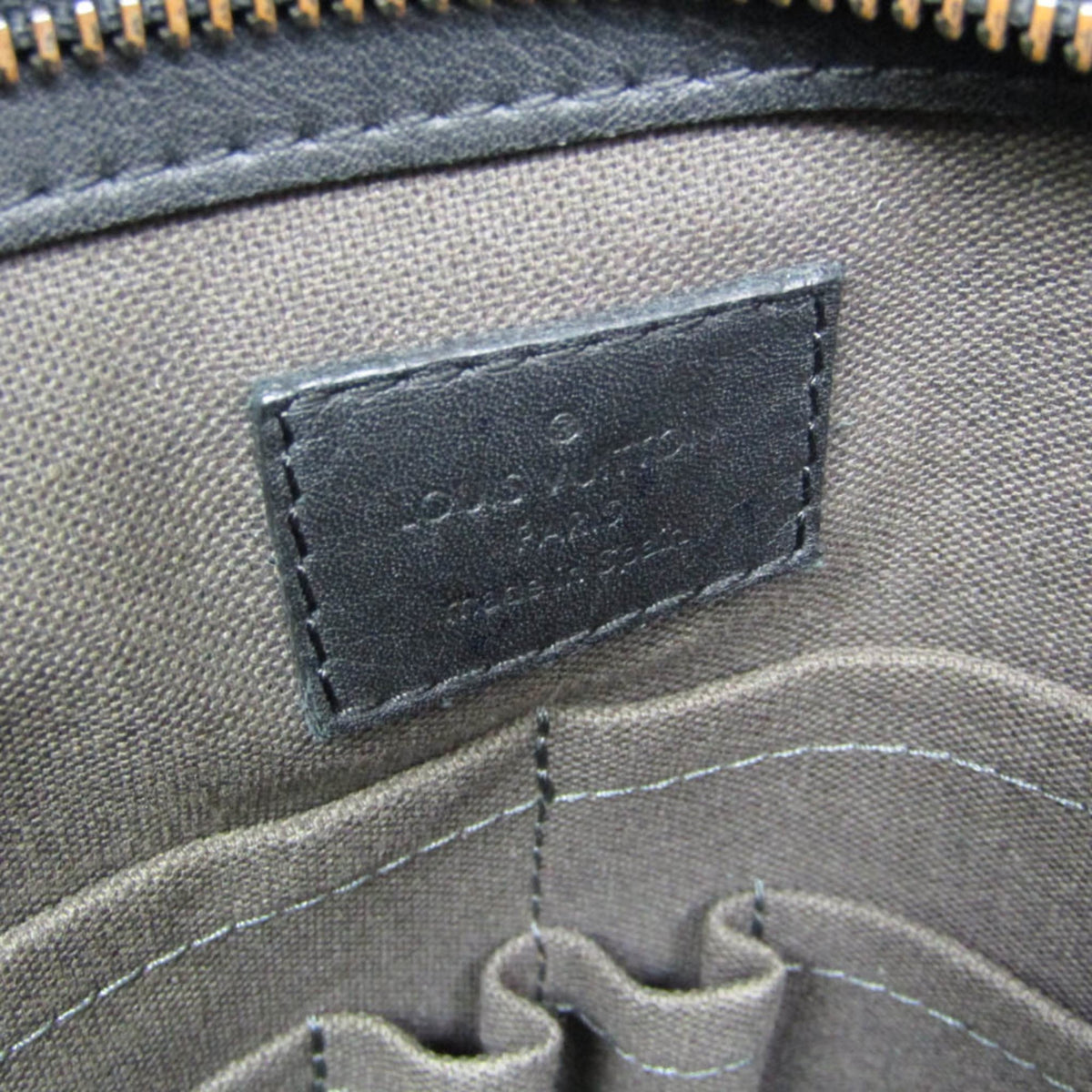 Louis Vuitton Tadao Damier Infini Leather, Black, Leather, Handbag