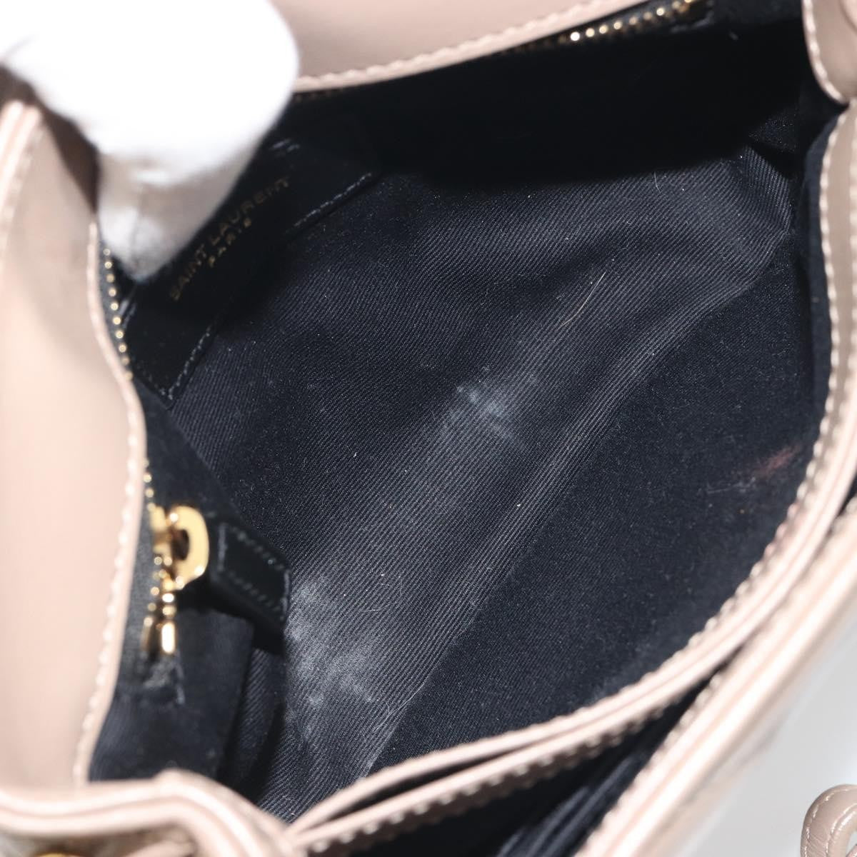 Saint Laurent Loulou Puffer Quilted Leather, Beige, Leather, Shoulder Bag