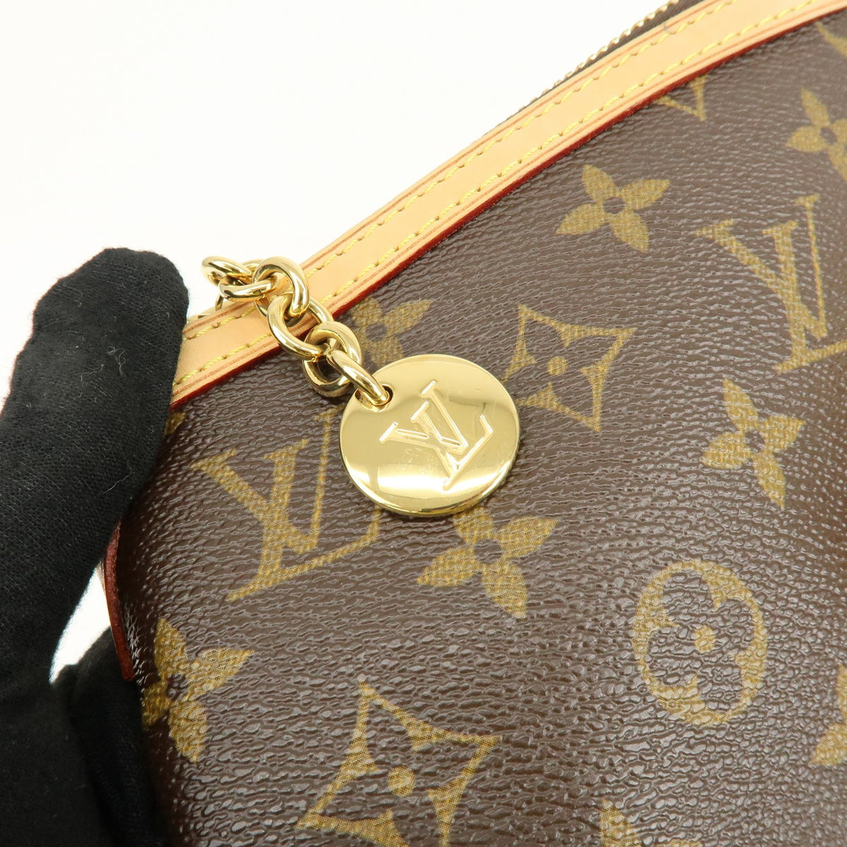 Louis Vuitton Palermo Monogram Canvas, Brown, Canvas, Handbag