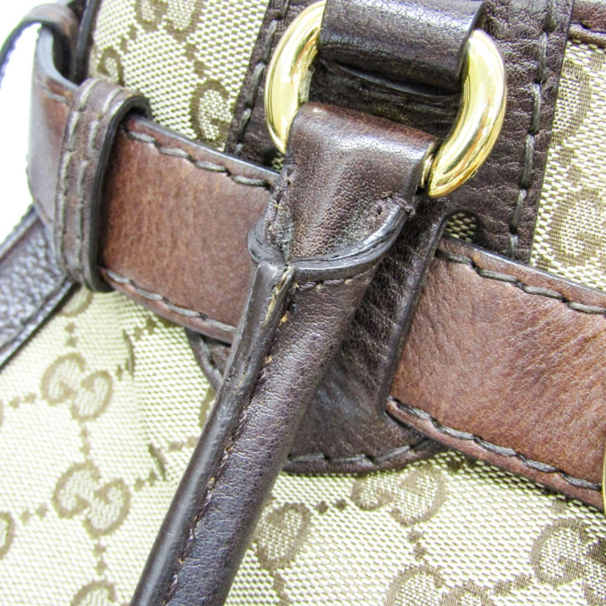 Gucci GG Running GG Canvas with Leather, Beige, Canvas, Tote Bag