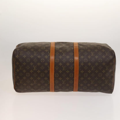 Louis Vuitton Keepall Bag Monogram Canvas, BROWN, CANVAS, Travel bag
