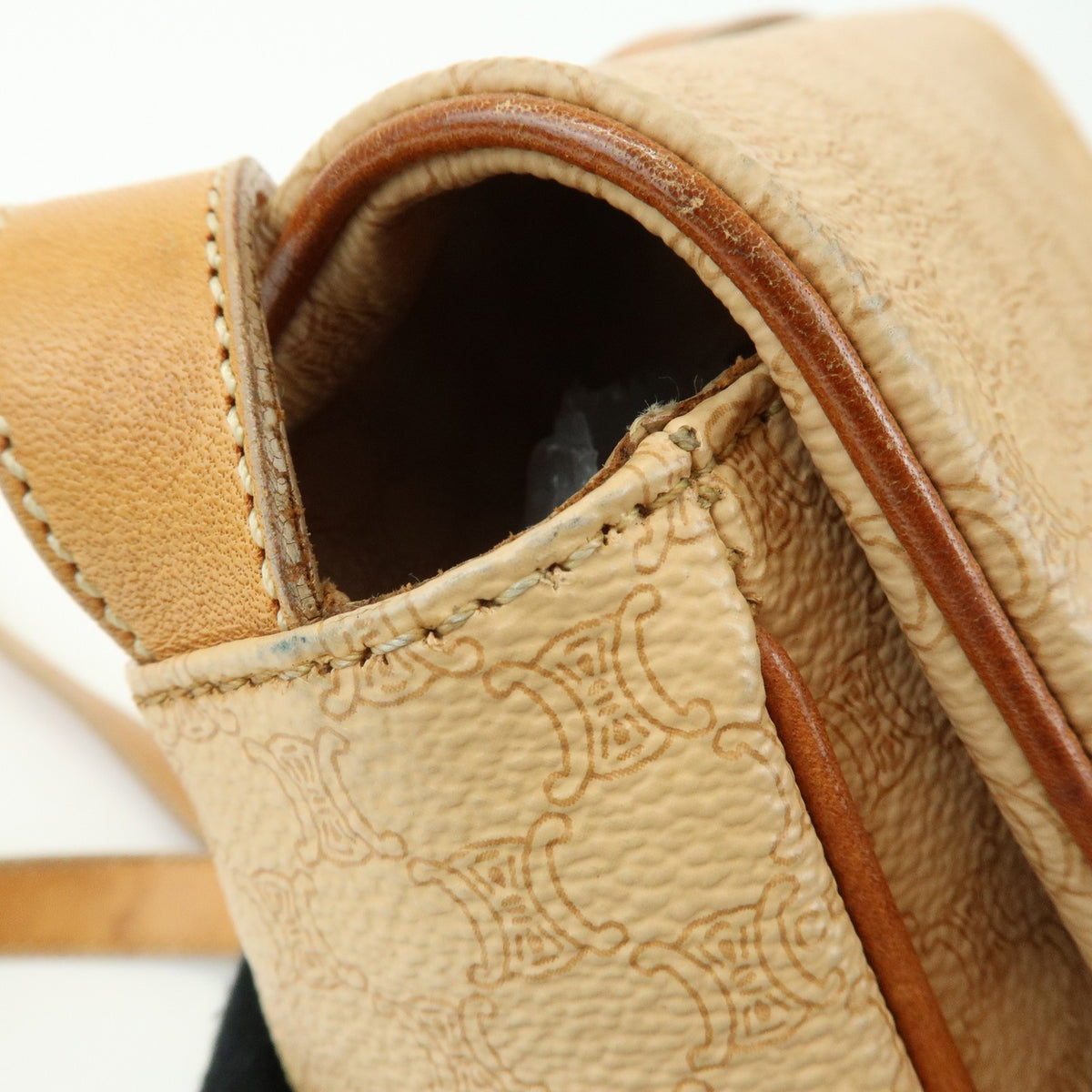 Celine Macadam Canvas and Leather, Beige, PVC, Tote Bag