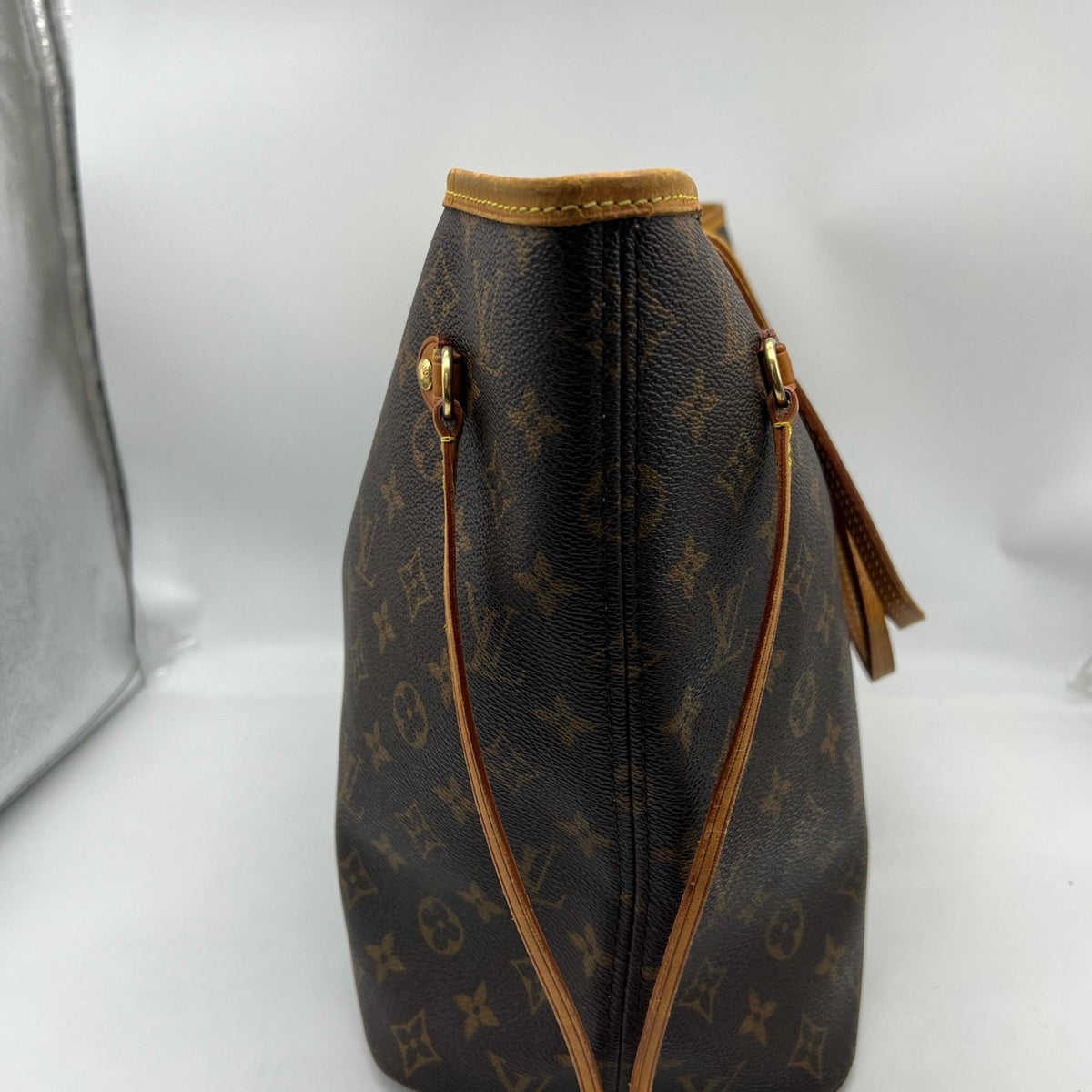 Louis Vuitton Neverfull Monogram Canvas, Brown, Canvas, Tote Bag