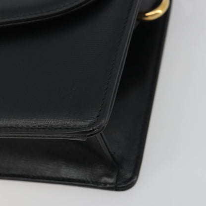 Gucci GG Ring Leather, Black, Leather, Shoulder Bag