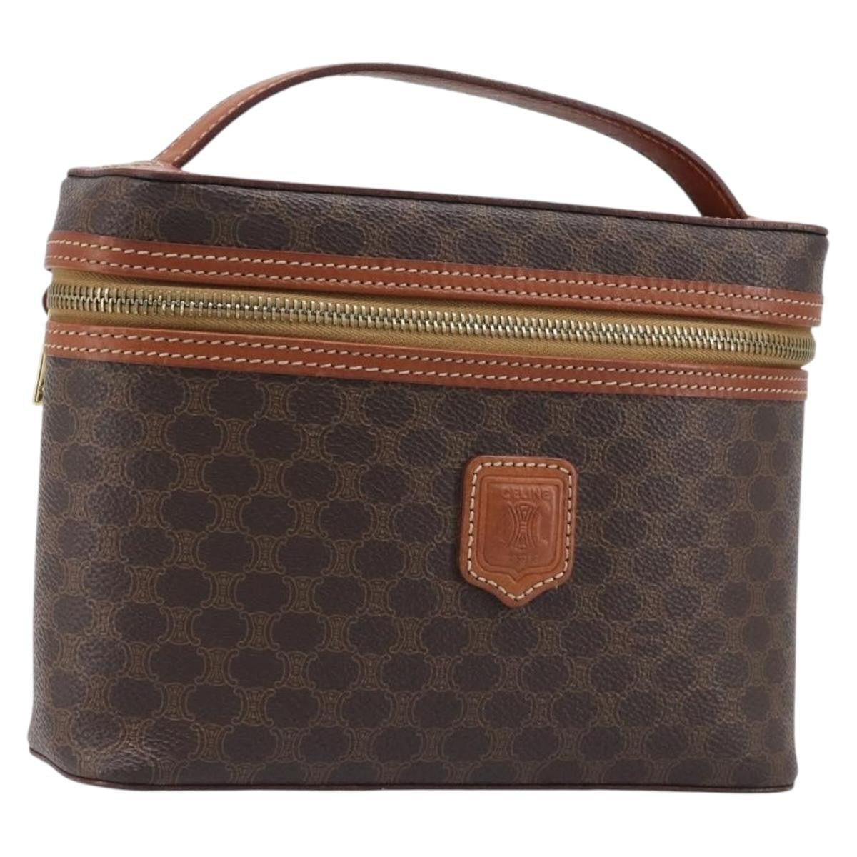Celine Macadam Vanity Canvas, Brown, Canvas, Clutch