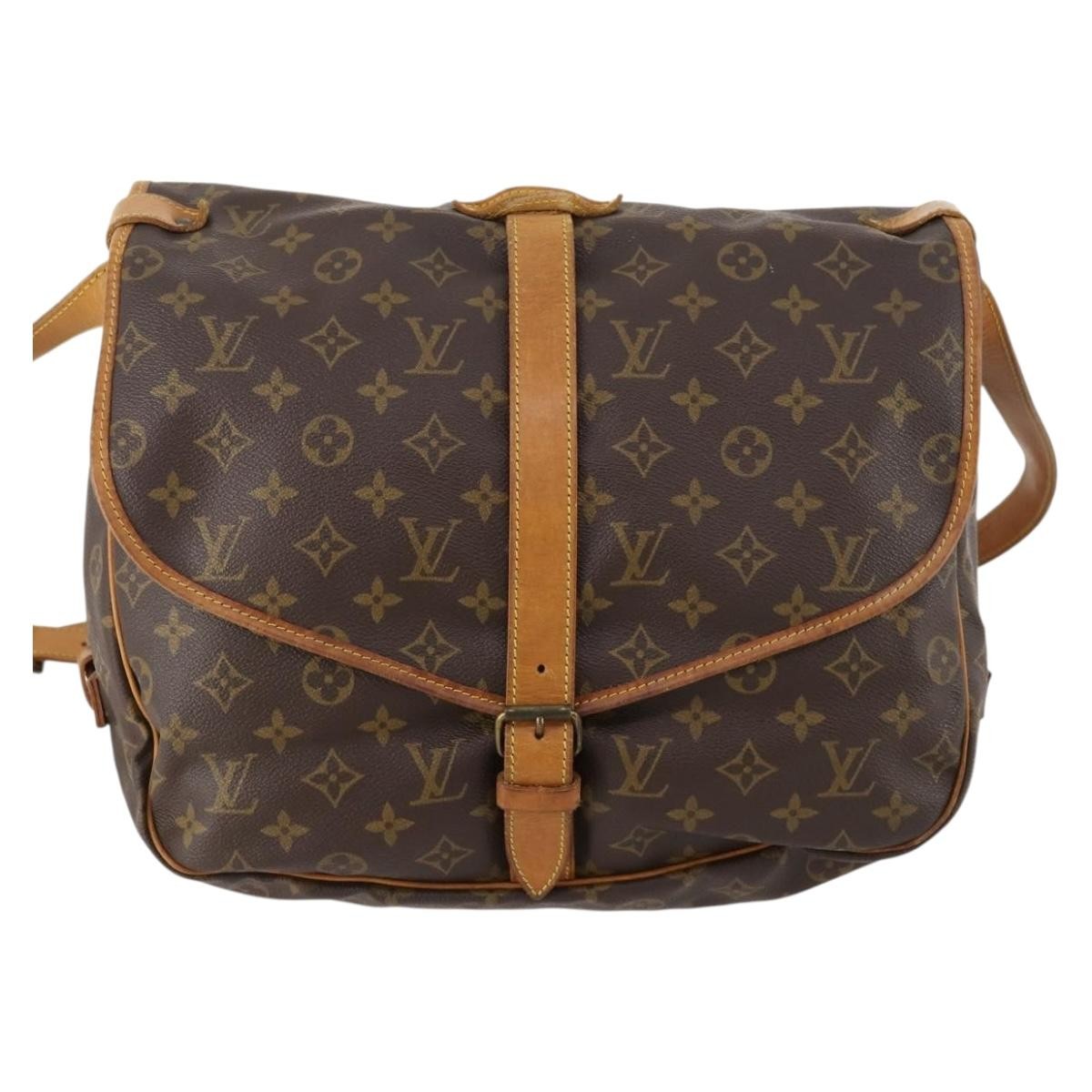 Louis Vuitton Saumur Monogram Canvas, Brown, Canvas, Shoulder Bag