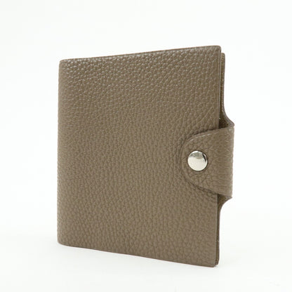 Hermes Ulysses Agenda Cover Leather, Beige, Leather, Briefcase