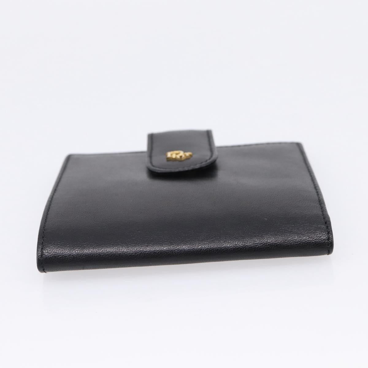 Christian Dior Bifold Card Holder Leather, Black, Leather, Card Holder