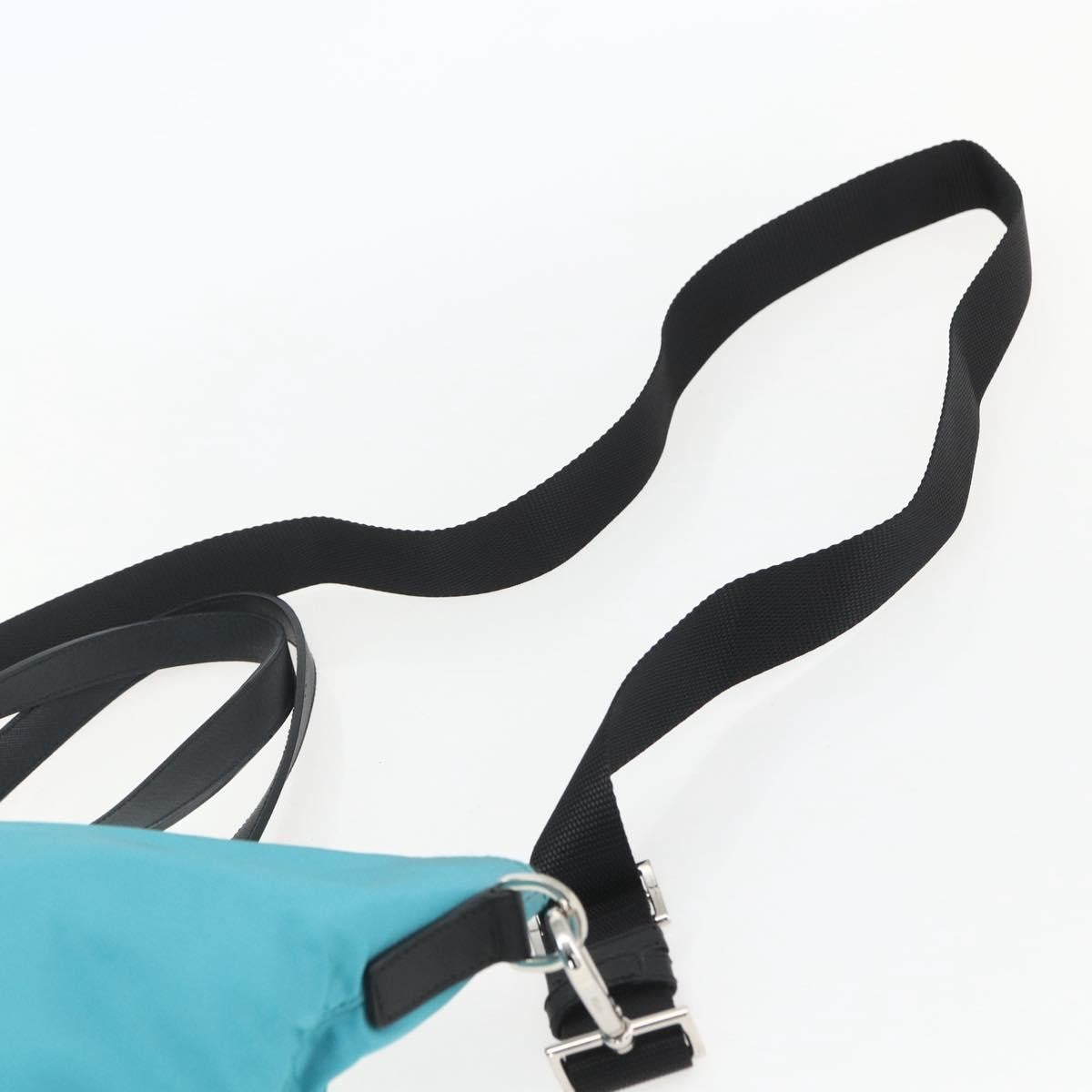 Prada Convertible Zip Tessuto, Turquoise, Nylon, Tote Bag