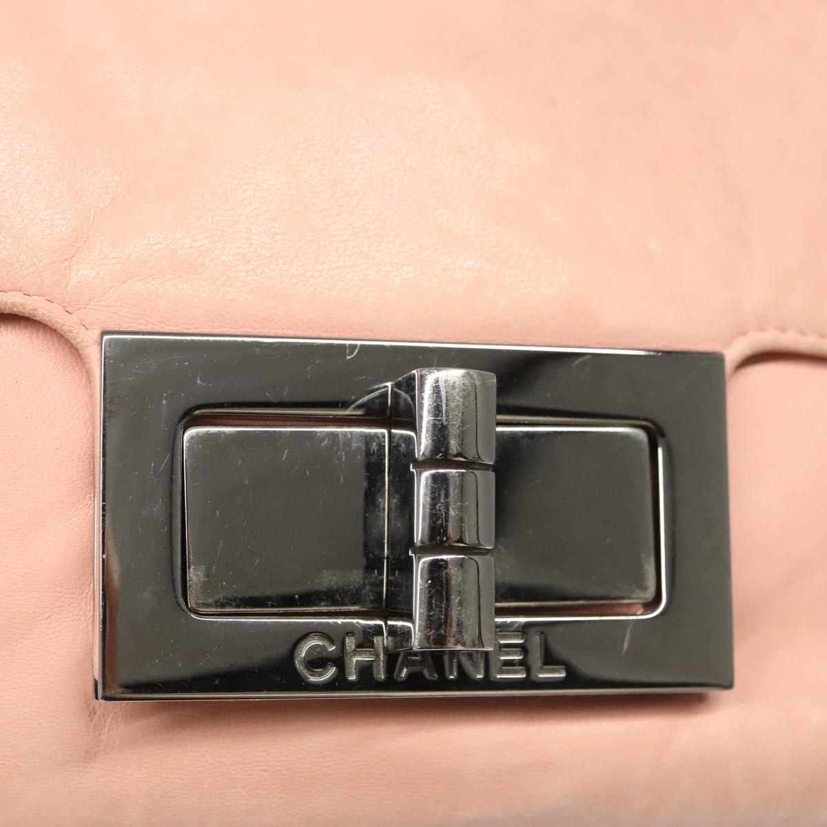 Chanel Chocolate Bar Mademoiselle Flap Bag Quilted Leather, PINK, LEATHER, Shoulder bag