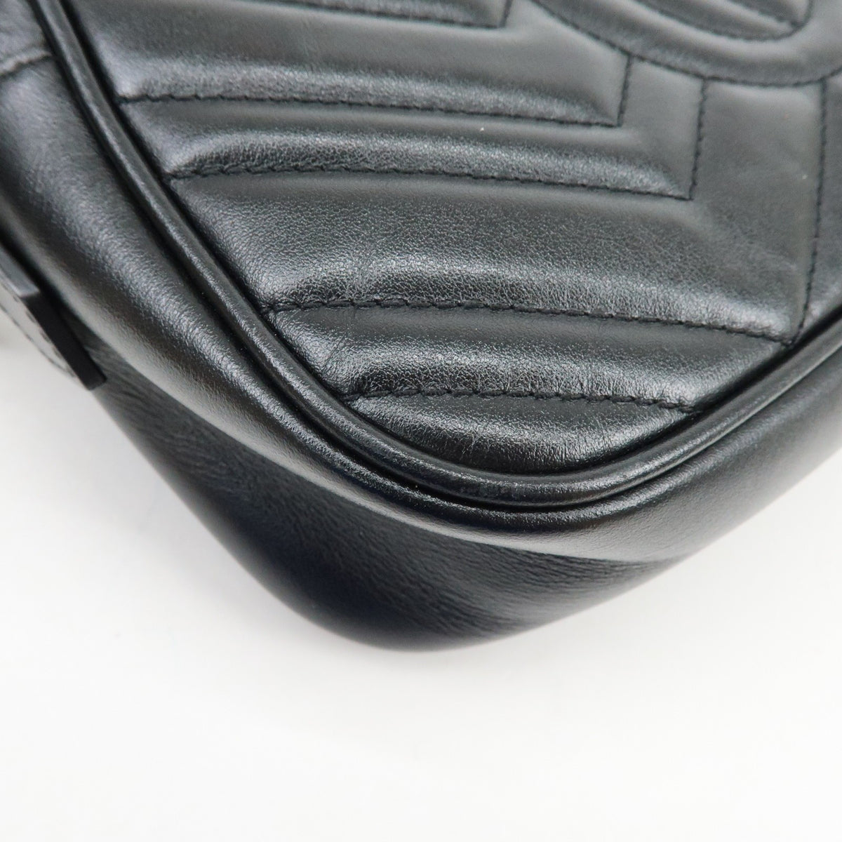 Gucci GG Marmont Matelasse Leather, Black, Leather, Shoulder Bag