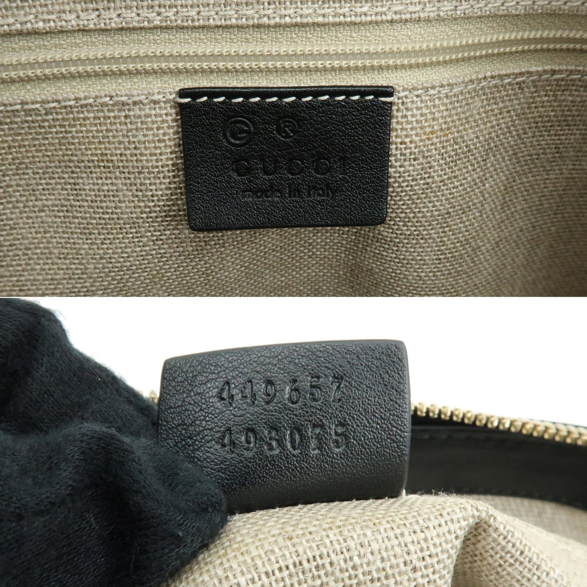 Gucci Guccissima GG Leather, Black, Leather, Handbag