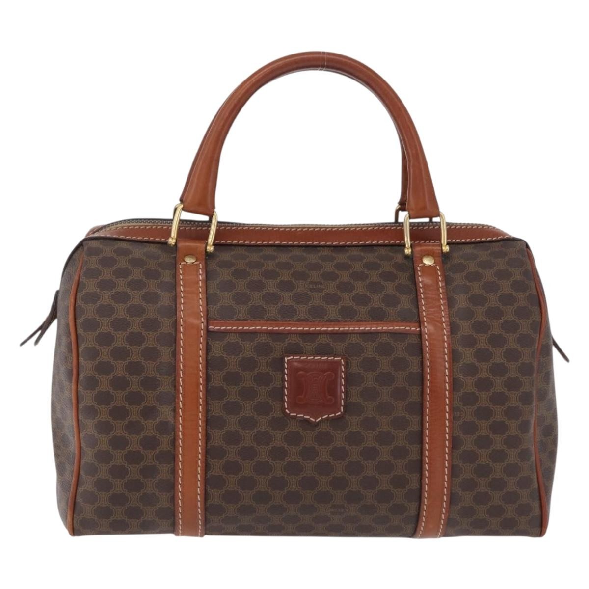 Celine Macadam Macadam with leather, Brown, Canvas, Tote Bag