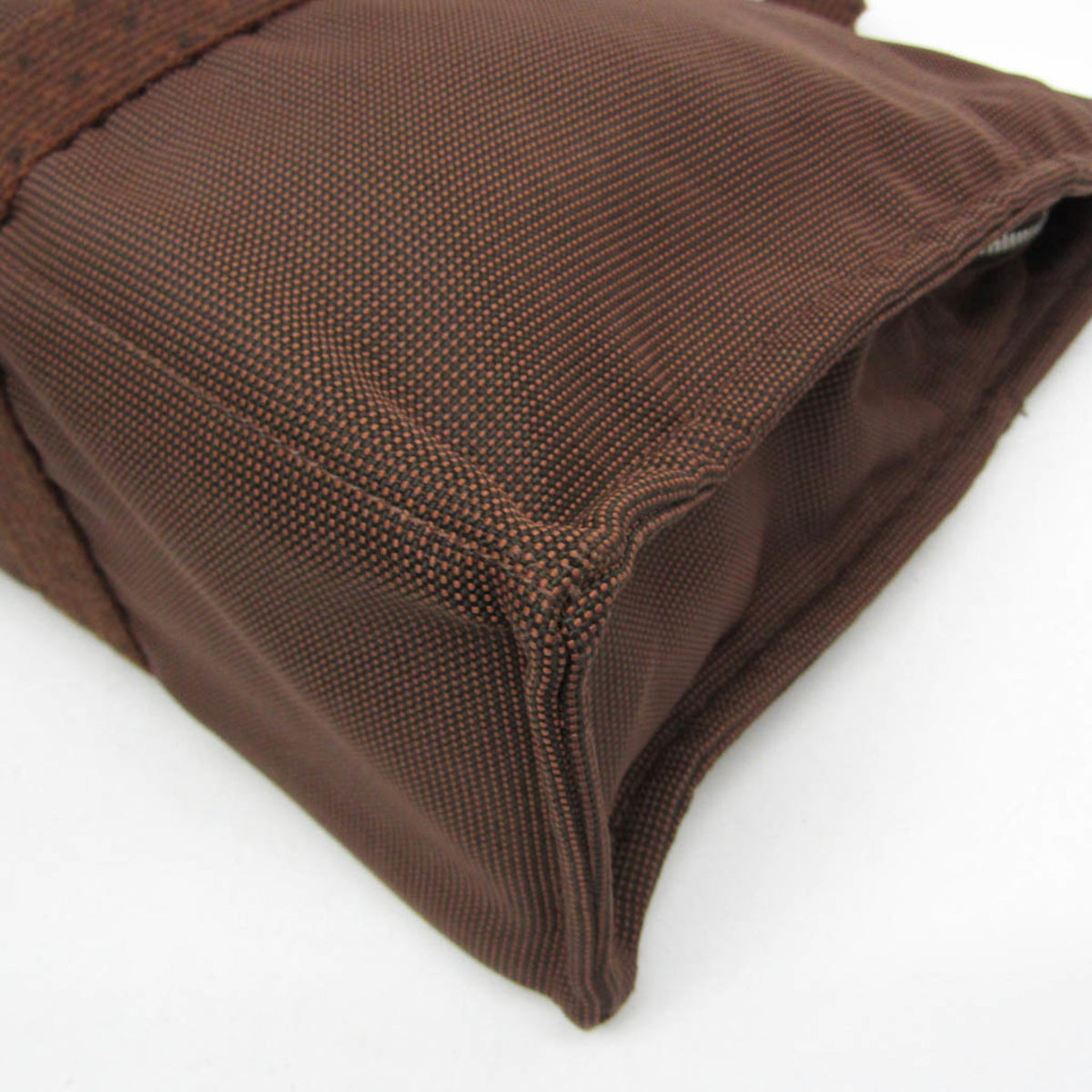 Hermes Fourre-tout Herline Canvas, Brown, Canvas, Tote Bag