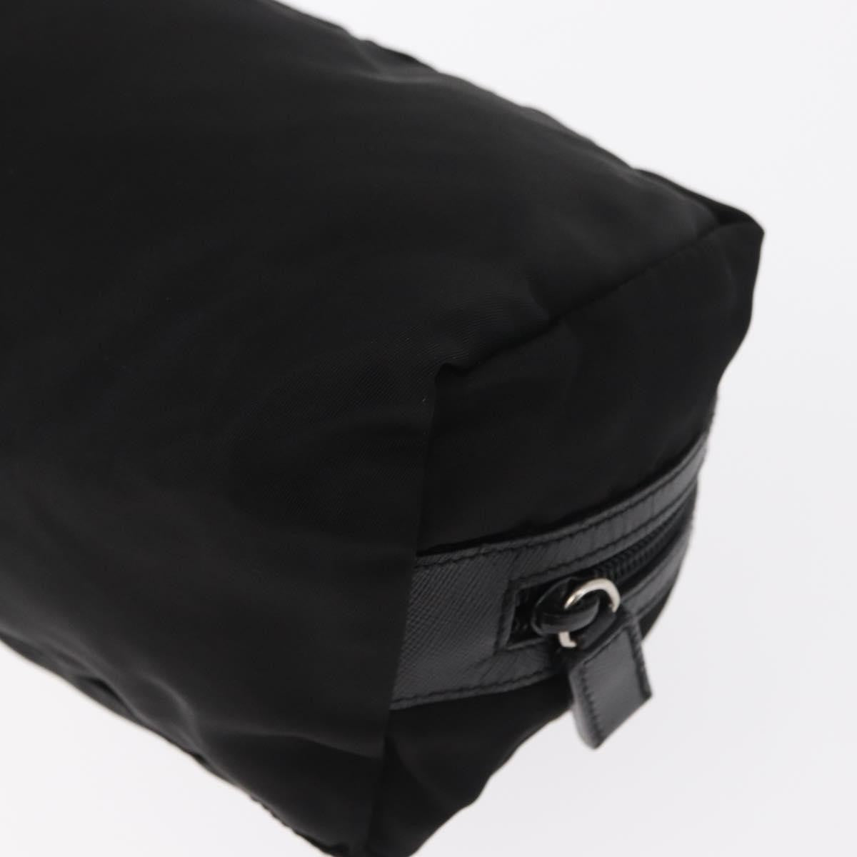 Prada Logo Pouch Nylon, Black, Nylon, Clutch