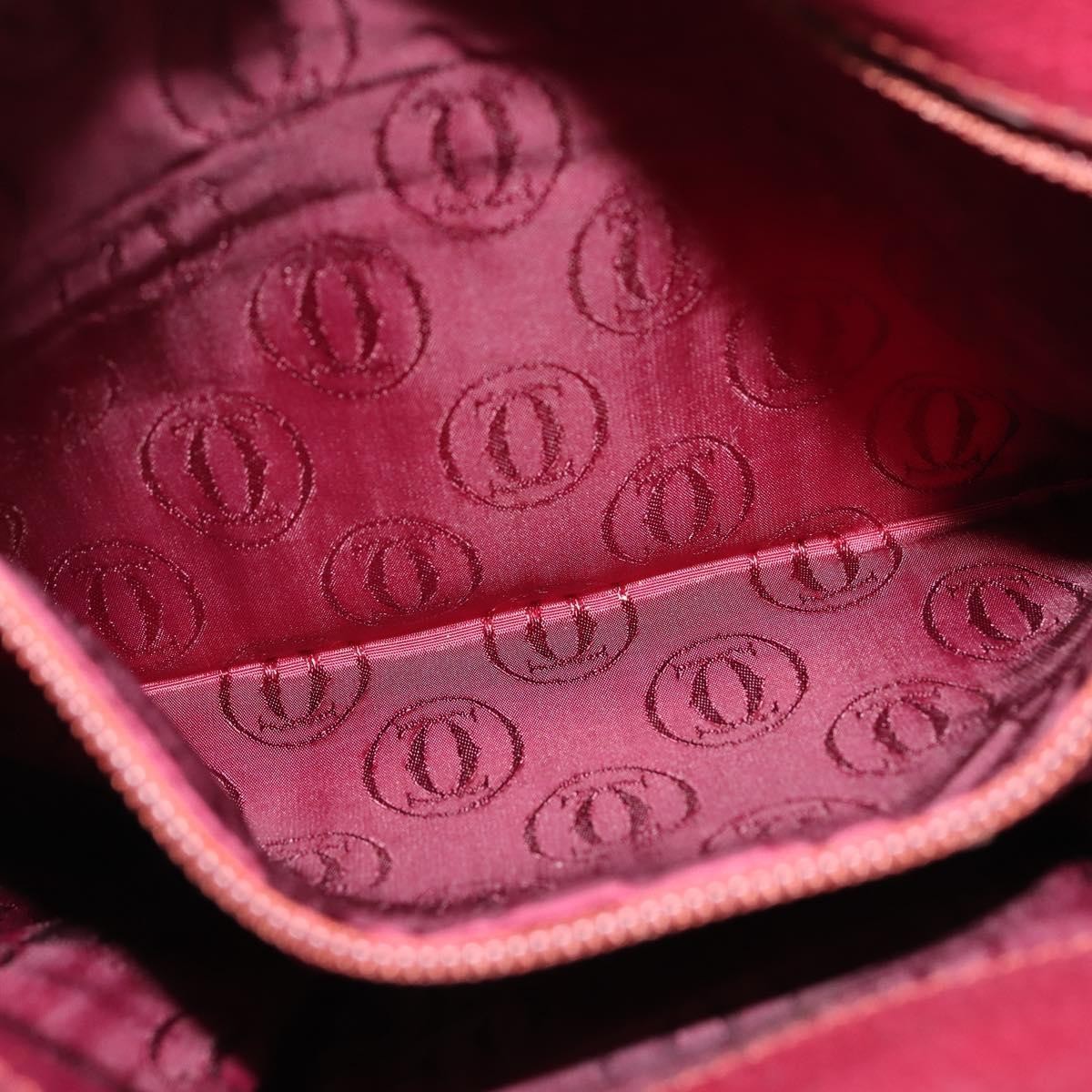 Cartier Must de Cartier Leather, Burgundy, Leather, Bag